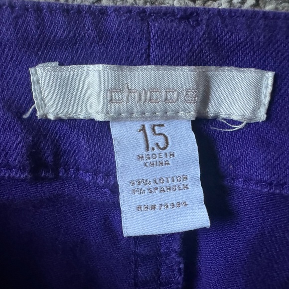 Chico’s Denim Skirt Size S (1,5) pencil Workwear Classic Purple Casual - Picture 8 of 11